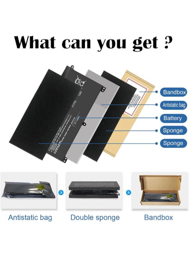 لاب-تك بطارية بديلة للكمبيوتر المحمول HP BI03XL - لأجهزة HP Stream 14-AX000 / Pavilion X360 13-U000 / M3-U000 - 11.55 فولت - 41 واط/ساعة - 3 خلايا - ضمان لمدة 6 أشهر - Image 3