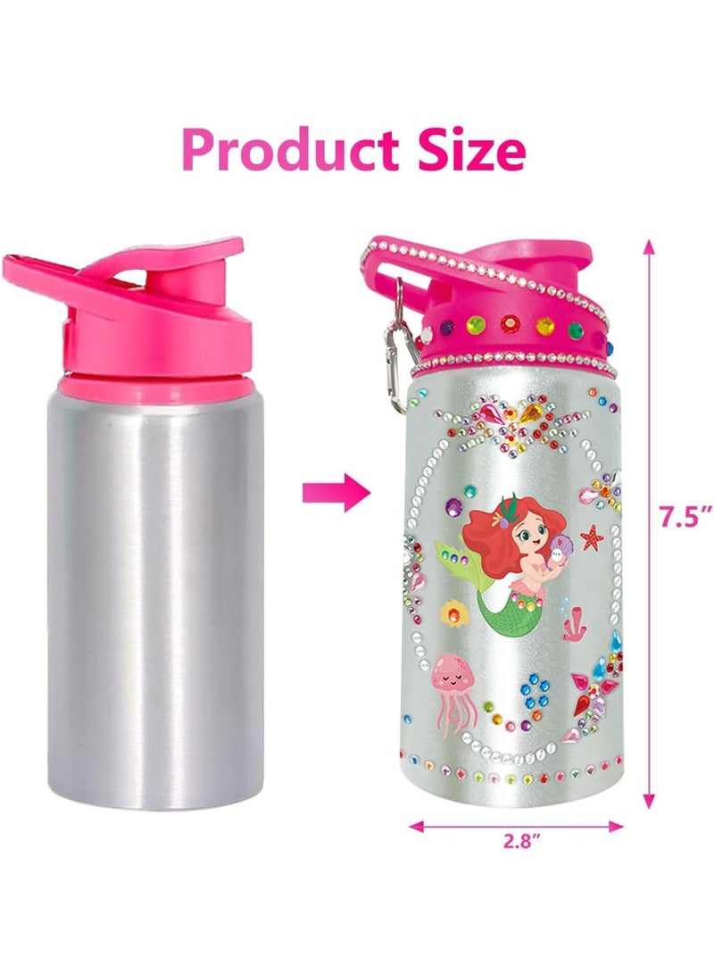 SOOFAM Gifts for Girl Decorate Your Own Water Bottles with Gem Art Stickers for Kids Fun DIY Arts and Crafts Children Diamond Painting Arts and Crafts Birthday Gifts for Kids 3+ Year Old Girls - Image 1