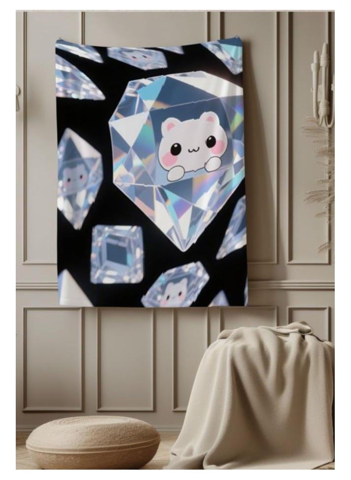 عام بطانية رقيقة من الفانيلا الكرتونية للأطفال أو الطلاب (دافئة ومريحة ومناسبة للنوم والألعاب) 100 سم * 150 سم - Image 4