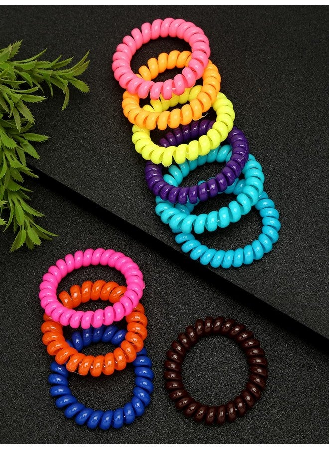 YouBella Fashion Jewellery Combo of 10 Telephone Wire Style Hair Accessories for Girls and Women (Multicolor) (YBHAIR_41678) - Image 2