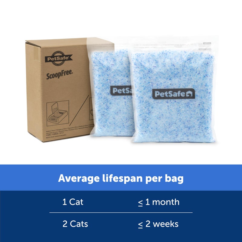 PetSafe ScoopFree Premium Crystal Cat Litter - Outperforms Clay Litter - Refill Packs - Reusable Tray Compatible - Fresh Scent - 4.3 lb Bags - 2 Pack - Image 5