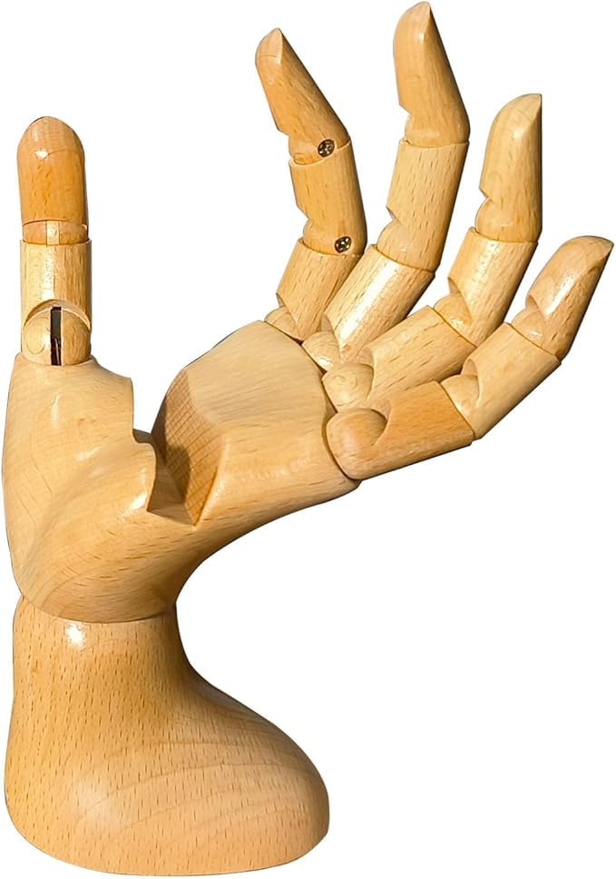 yangjietf Mannequin Hand, Cell Phone Stand,Phone Holder,Phone Stand for Desk,Phone Holder for Desk,poseable Figure,Articulated Fingers,Cell Phone Stand,Male Hand of Left for Mobile Phone. - Image 1