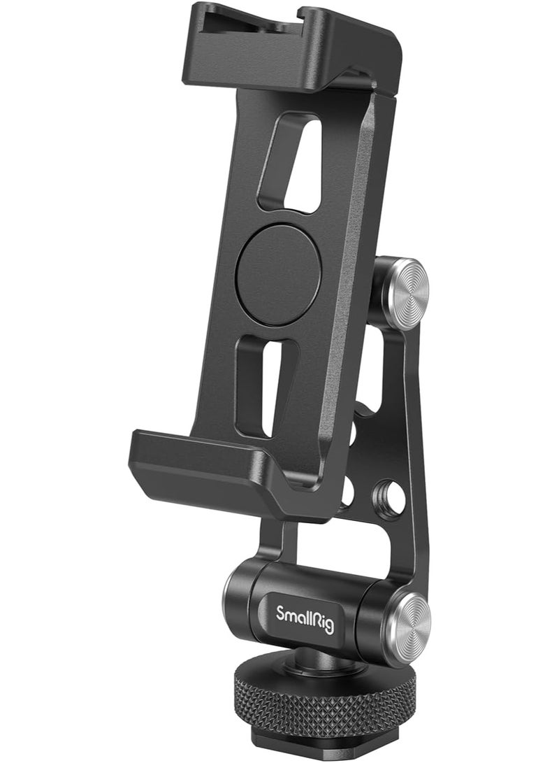 SMALLRIG Universal Metal Phone Support with Cold Shoe Mount, Smartphone Holder Adapter Support Free Adjustment Joints, Phone Tripod Mount for iPhone 17 16 15 14, for Samsung Galaxy etc. - 4382 - Image 1