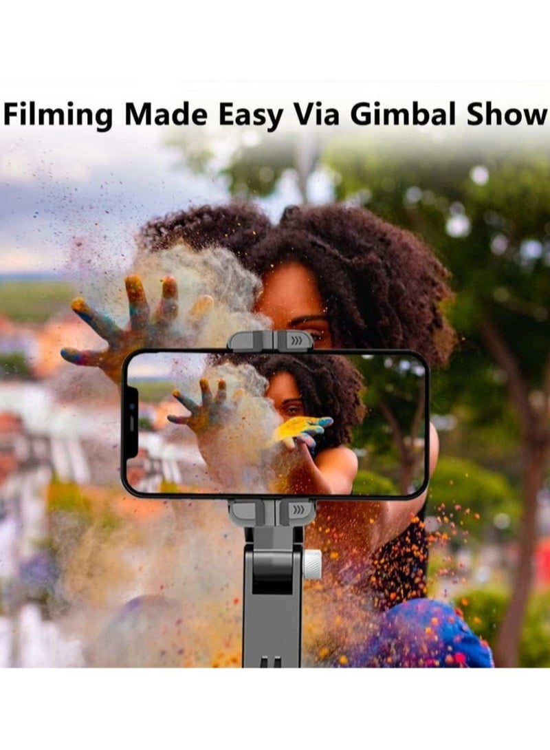 Gimbal Stabilizer for Smartphone with Extendable Selfie Stick and Tripod, 3 Axis Selfie Stick Tripod with Face Tracking, 360° Rotation, Auto Balance for iPhone/Android  - Image 3