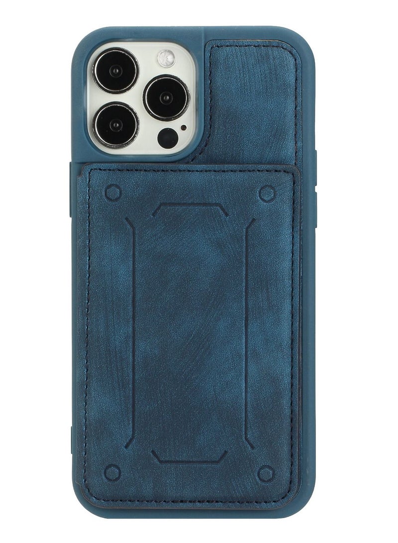 Suteni Back Cover Card Slots Leather Phone Case for iPhone - Image 1