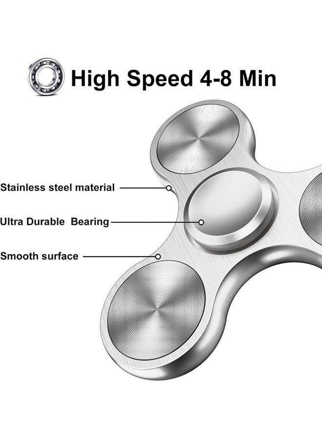 Fidget Spinners Toy, Metal Stainless Steel Bearing High Speed 4-8 Min Spins, EDC ADHD Stress Anxiety Relieves Reducer Fidgets Finger Toys, Novelty Gift for Kids and Adults  - Image 2