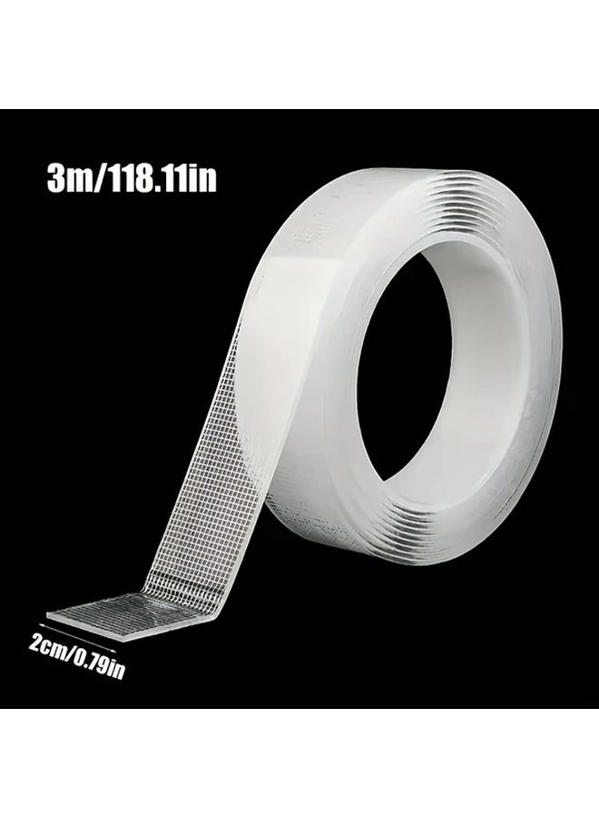 Super Strong Double Sided Nano Tape Transparent Removable Waterproof Heavy Duty 0 8in X 196 9in - Image 1