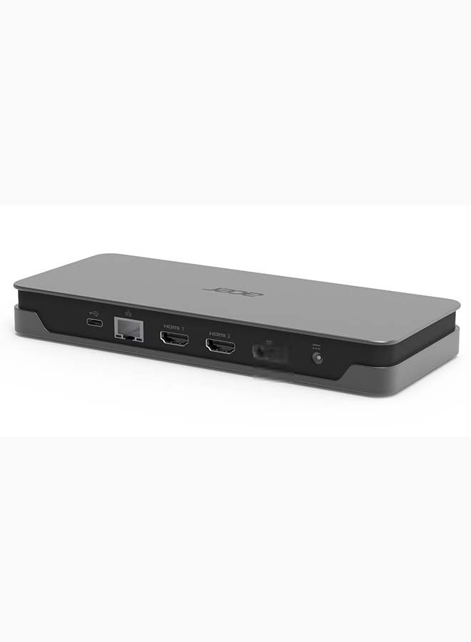 Acer 13-in-1 USB-C Mini-Dock and Notebook Stand, 3 x USB3, 1x USB-C 100W PD, 1 x SD/TF, 2 x HDMI (4k@60HZ), 1 x DP, 1 x  RJ45, 1 x 3.5mm Audio Port, Dark Grey - Image 4