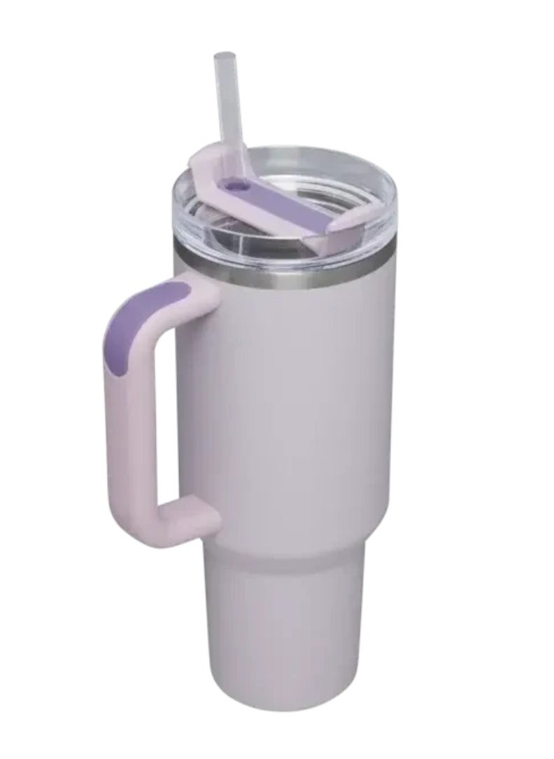 Stanley - Quencher H2.0 FlowState™ Stainless Steel Vacuum Insulated Tumbler with Lid and Straw – Orchid, 40oz – Keeps Drinks Cold for 11 Hours, Iced for 48 Hours – Perfect for Water, Iced Tea, Coffee, and Smoothies – Dishwasher Safe, Travel Mug for Hot & Cold Beverages - Image 1