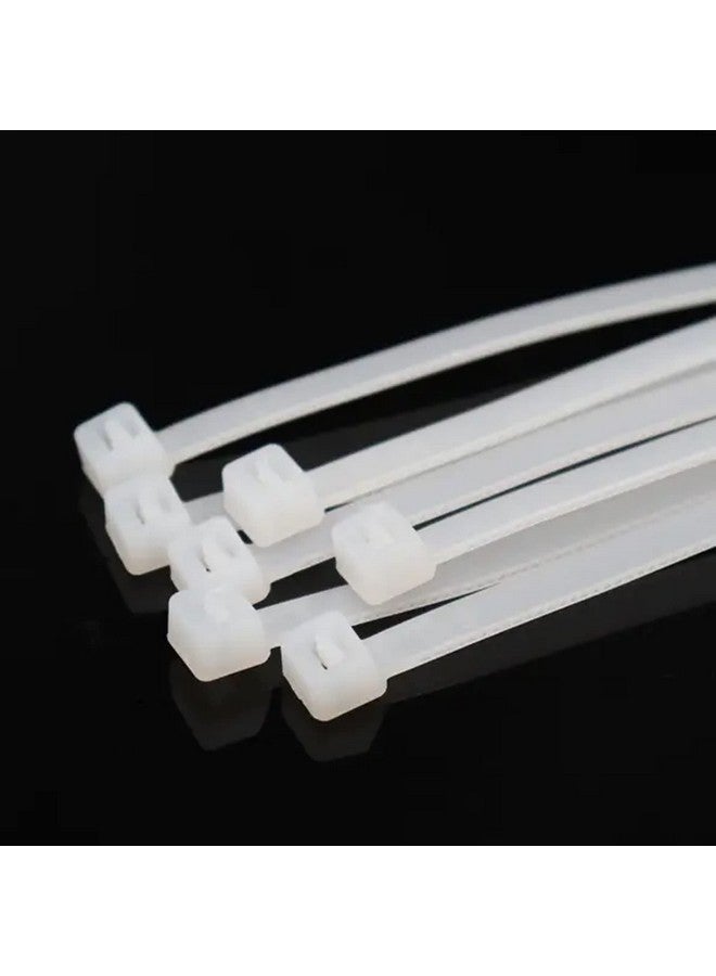 Hian White Cable Ties Assortment Pack - 500-Piece Set with 4-Inch, 6-Inch, and 8-Inch Sizes - Durable Nylon Material for Organizing Cables, Securing Bags, Gardening, and DIY Projects (Pack Of 500) - Image 3