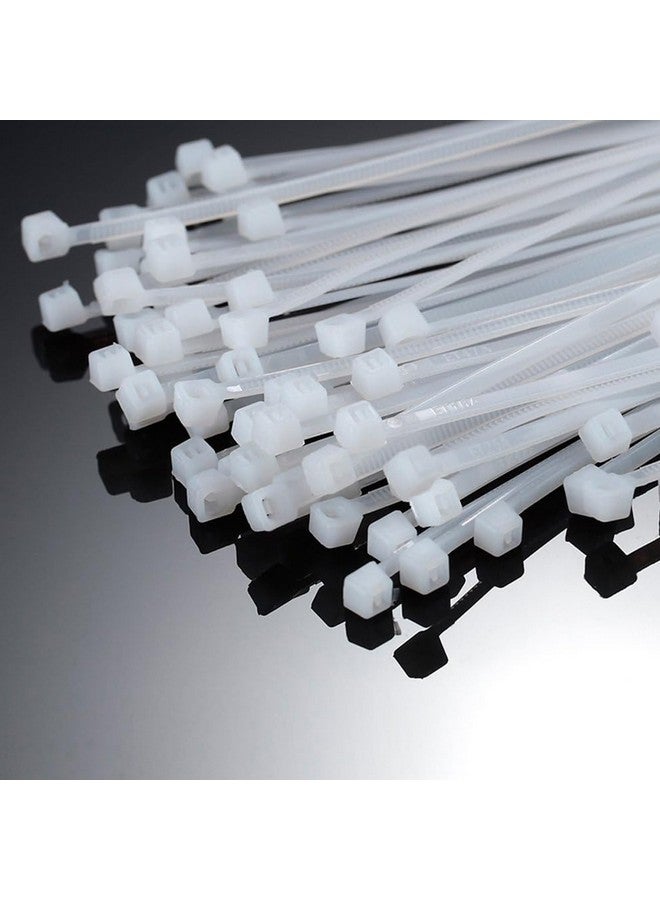 Hian White Cable Ties Assortment Pack - 500-Piece Set with 4-Inch, 6-Inch, and 8-Inch Sizes - Durable Nylon Material for Organizing Cables, Securing Bags, Gardening, and DIY Projects (Pack Of 500) - Image 2