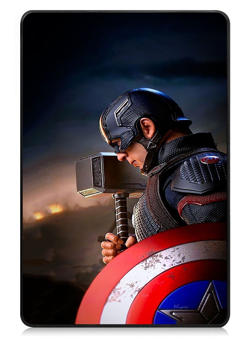 Theodor Protective Flip Case For Lenovo Tab M8 (4th Gen) - 2023 With Trifold Stand Auto Wake Sleep Shockproof Cover Captain America 1 - Image 1