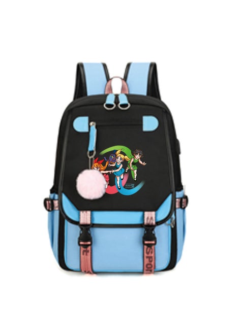 Student creative pattern backpack three-piece set 3D butterfly series men's and women's large-capacity computer backpack combination,21- Three-piece set - 4 - 37