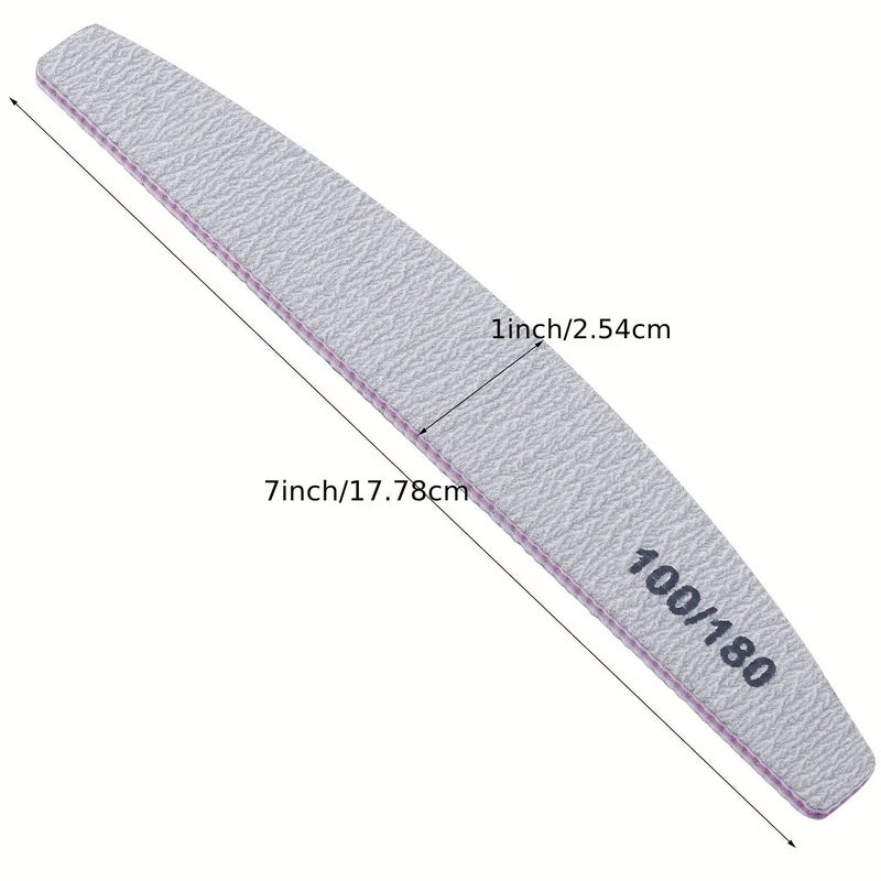 15pcs Professional Nail Files And Buffers 100 180 Grit Double Sided Emery Boards - Image 4