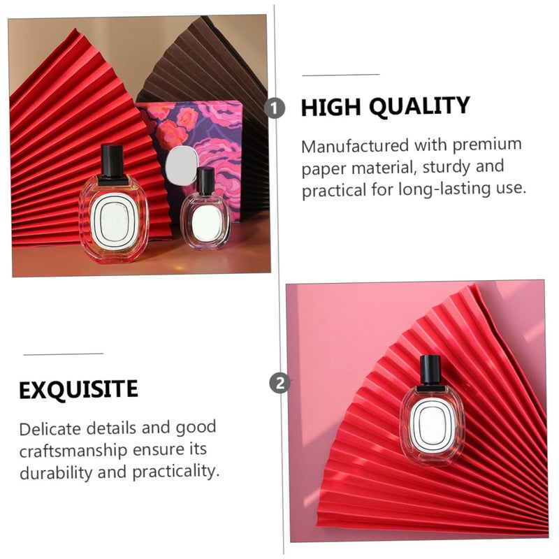 Red Antique Paper Folding Fans Chinese Style Photography Props 2pcs - Image 4