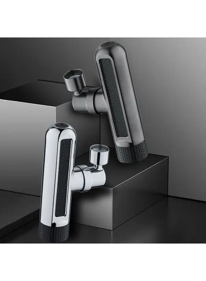 720 Rotating 6 In 1 Kitchen Faucet Extender Electroplate Silvery Brass ABS Spray Modes - Image 2