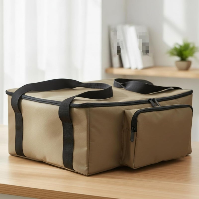 Qianly Zippered Padded Portable Printer Carrying Bag Printer Carrying Bag, Array, Khaki - Image 5