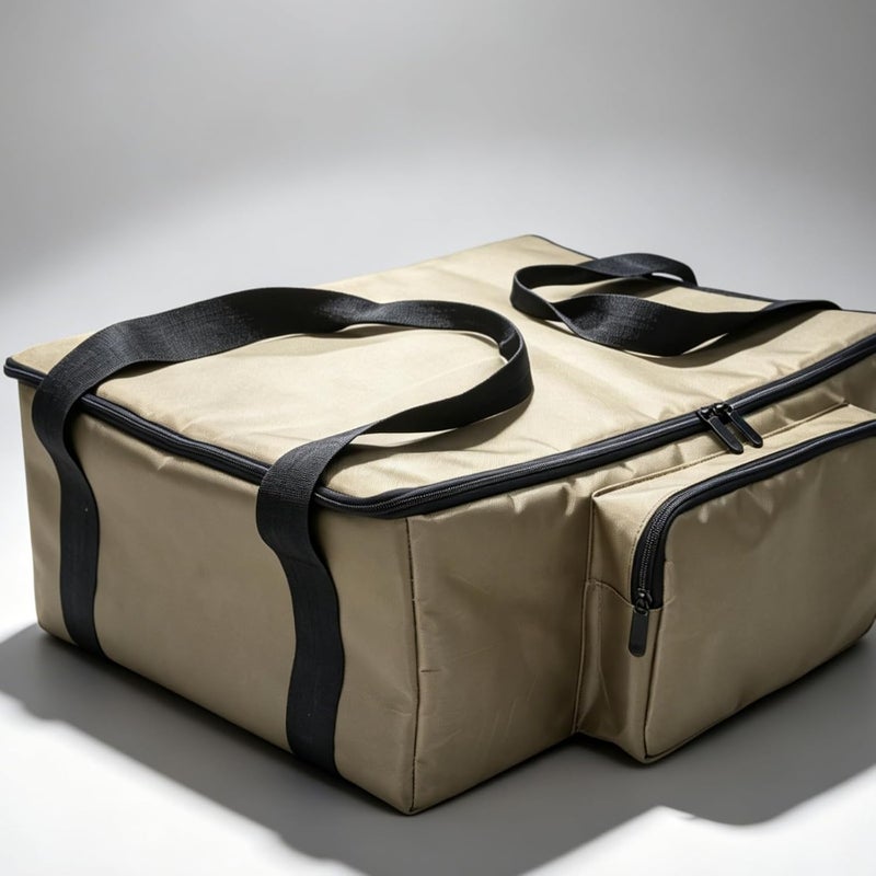 Qianly Zippered Padded Portable Printer Carrying Bag Printer Carrying Bag, Array, Khaki - Image 3