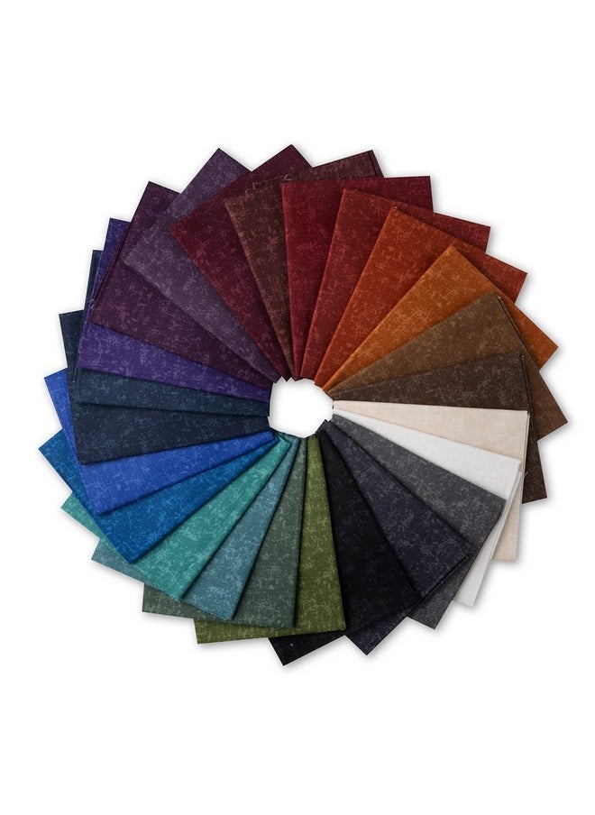 Connecting Threads Blender Collection Precut 24 Pcs 18"X22" 100% Cotton Quilting Fabric Bundle Fat Quarter (Weathered Tonals)  - Image 1