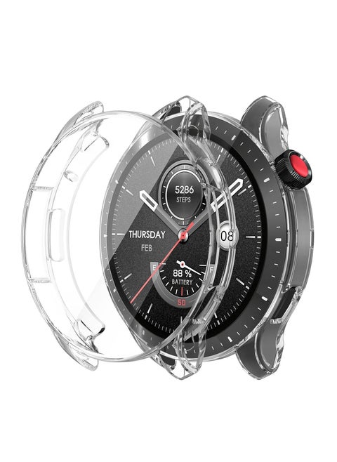 Case Compatible with Amazfit GTR 4 / GTR4 Pro Case Watch Soft TPU Shockproof Cover Slim Guard Thin Bumper Shell Protector (Clear)