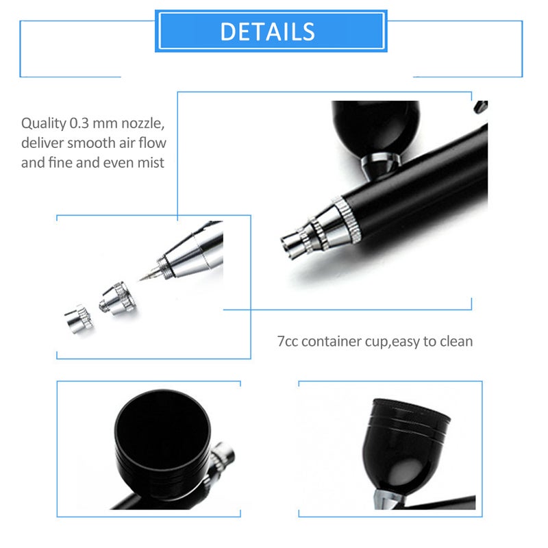 Airbrush Portable Handheld Airbrush Accessories 0.3mm Nozzle for FX Makeup Tattoo Painting Moisturizing - Image 5