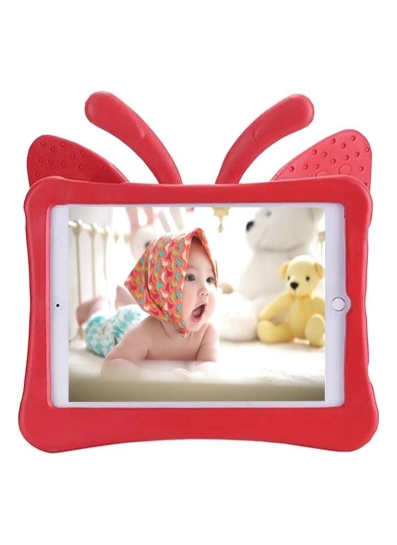 IAF iPad 6th Generation Case for Kids, iPad 9.7 inch Case, Light Weight Shockproof EVA Foam Protective Tablet Stand Cover Holder for Apple iPad Air/Air 2 iPad 9.7 2017/2018 - Cute Butterfly, Red - Image 3