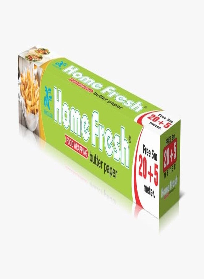 HOMEFRESH هوم فريش | ورق تغليف زبدة للطعام بطول 25 متر - ورق غير لاصق وآمن للطعام للطبخ والخبز والتخزين (25 متر) - Image 3