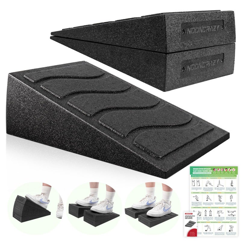 nooncrazy Slant Board for Calf Stretching, 5 Adjustable Angles Incline Board for Squat Wedge, 480 lbs Weight Capacity Calf Stretch Yoga Foam Wedge for Exercise, Squat, Ankle Mobility & Physical Therapy - Image 1
