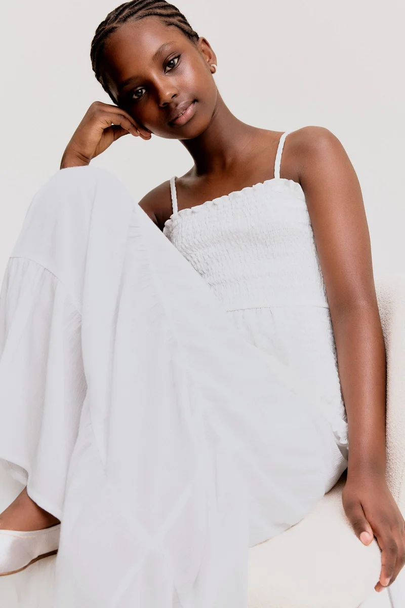 H&M Smocked tiered skirt