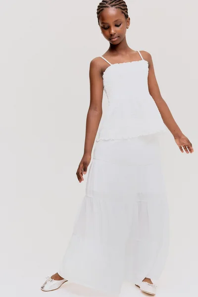 H&M Smocked tiered skirt