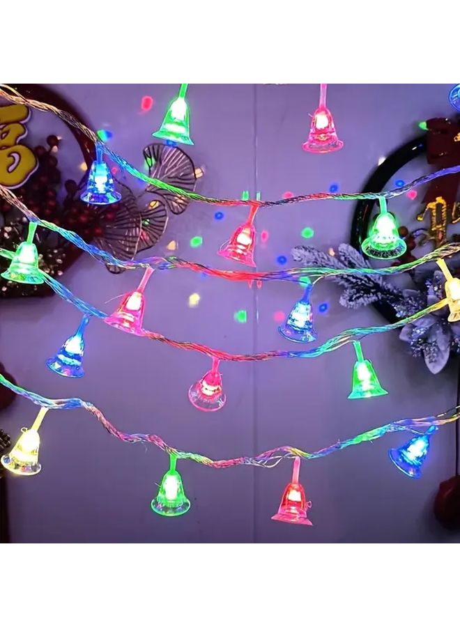 20 LEDs Colorful Bell Christmas Decorative Light Vibrant Warm Glow Battery Powered Indoor Holiday Decor - Image 5
