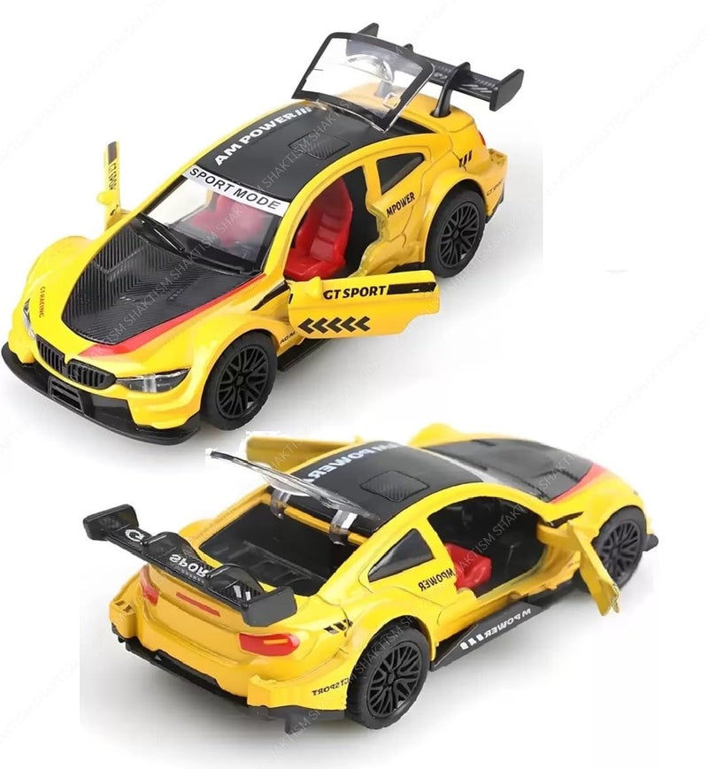 SHAKTISM Diecast GT Car Model, 1:36 Scale, Front & Rear Opening Doors, Detailed Interior, Collectible Toy 1Pc Yellow - Image 1