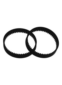 2-Piece Rubber Closed-Loop Timing Synchronous Belt Black
