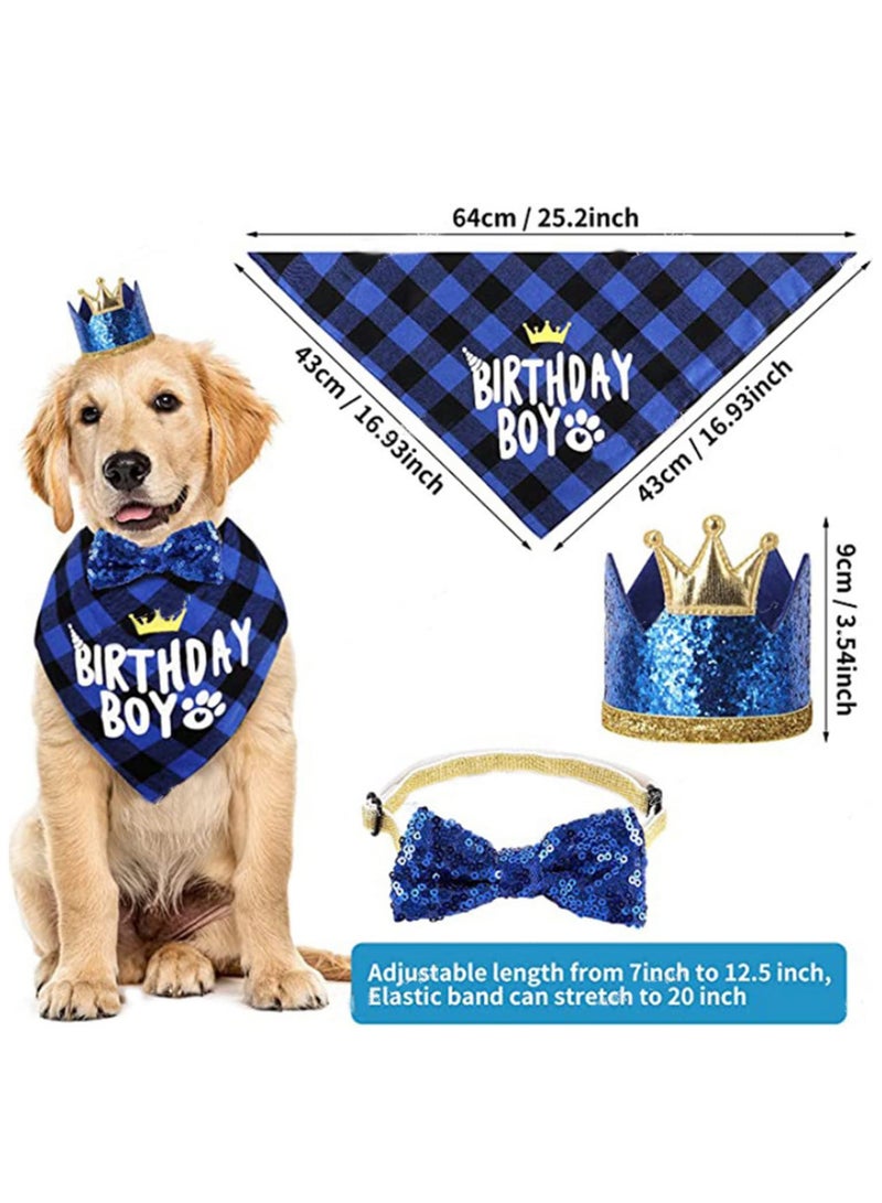 1Pcs Dog Birthday Party Supplies Set Cute Birthday Bandana Bowtie Number Hat Paw Balloons Happy Birthday Banner for Puppy Fun Dog Birthday Decorations for dog Puppies - Image 3