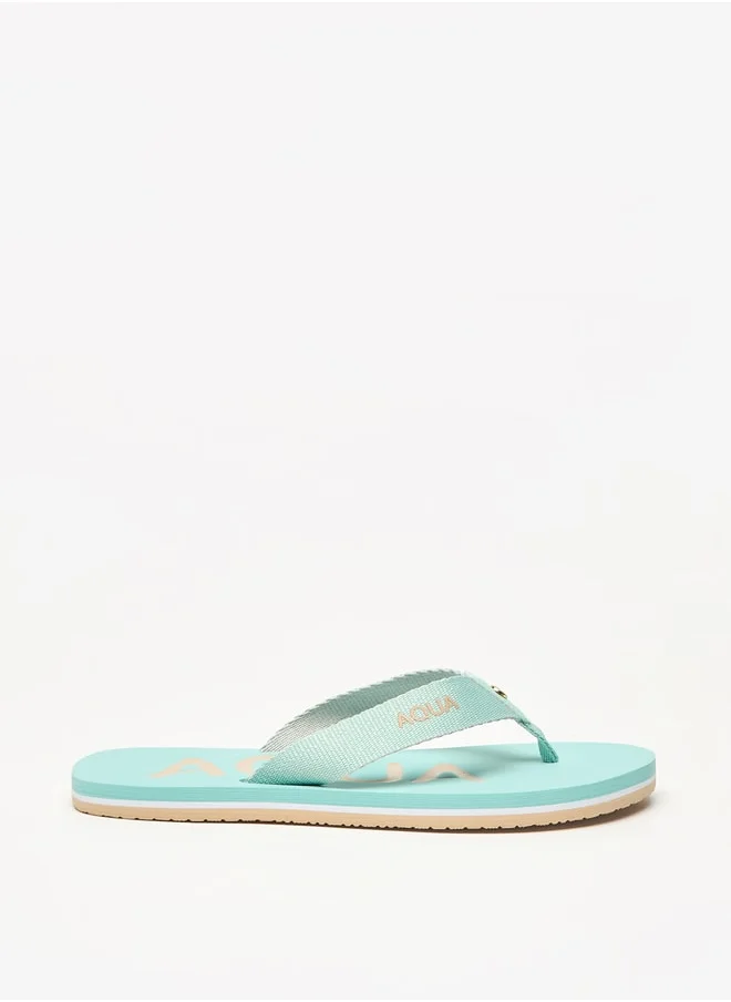 Aqua Women's Printed Thong Slippers