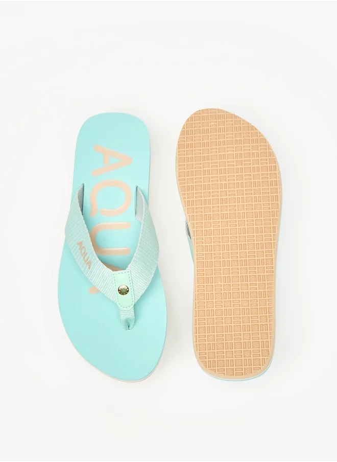 Aqua Women's Printed Thong Slippers