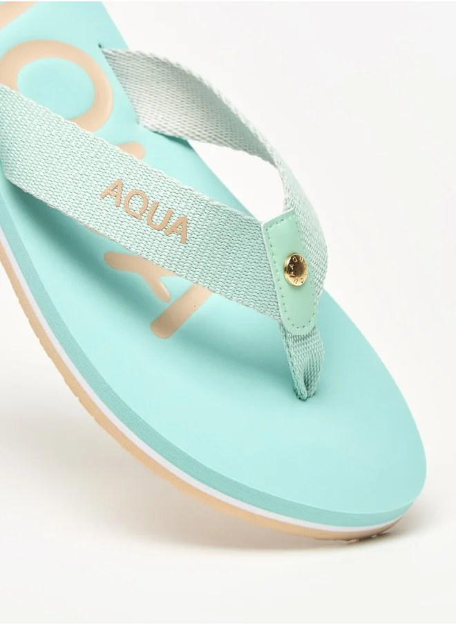 Aqua Women's Printed Thong Slippers