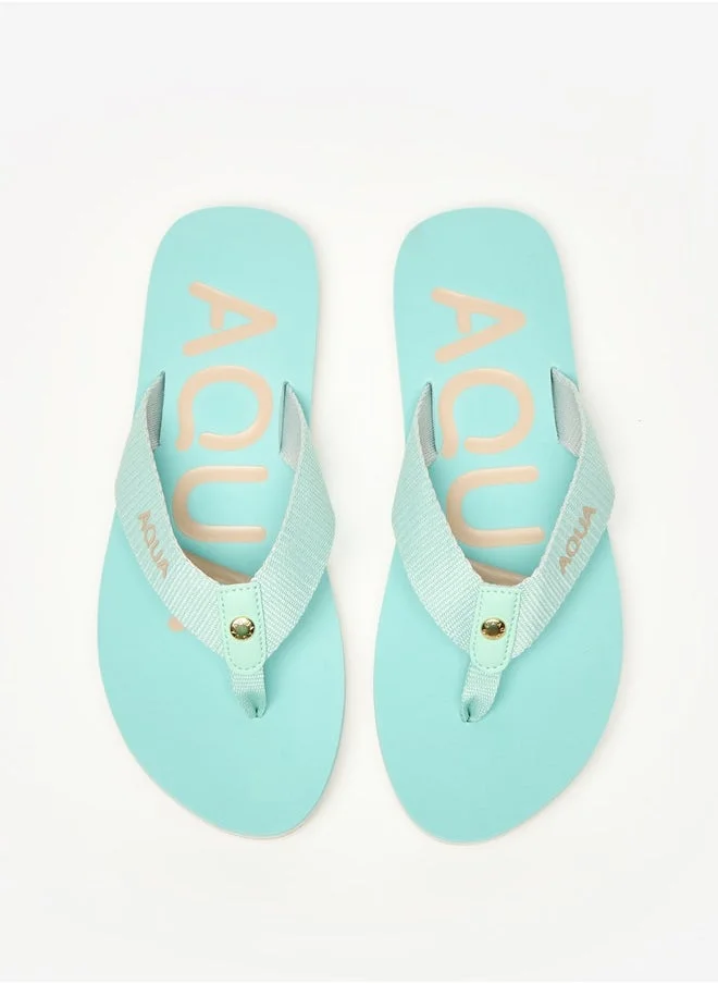 Aqua Women's Printed Thong Slippers