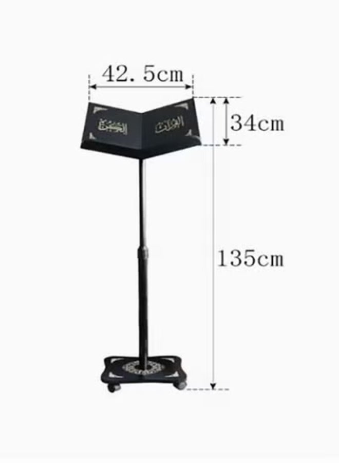 Sundus Adjustable Muslim Quran Book Holder Pen Stand For Convenient Read (Black) - Image 4