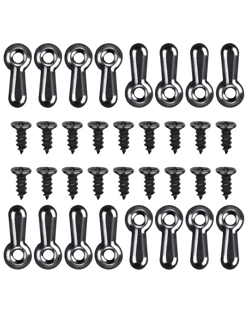 Excefore 200 Pieces Metal Picture Frames Turn Button Fasteners With 200 Pieces Screws Photo Frame Hanging Hangers For Photos Picture And Drawing Crafts Posters Black Pictures Frame Hardware Backing Clip - Image 1