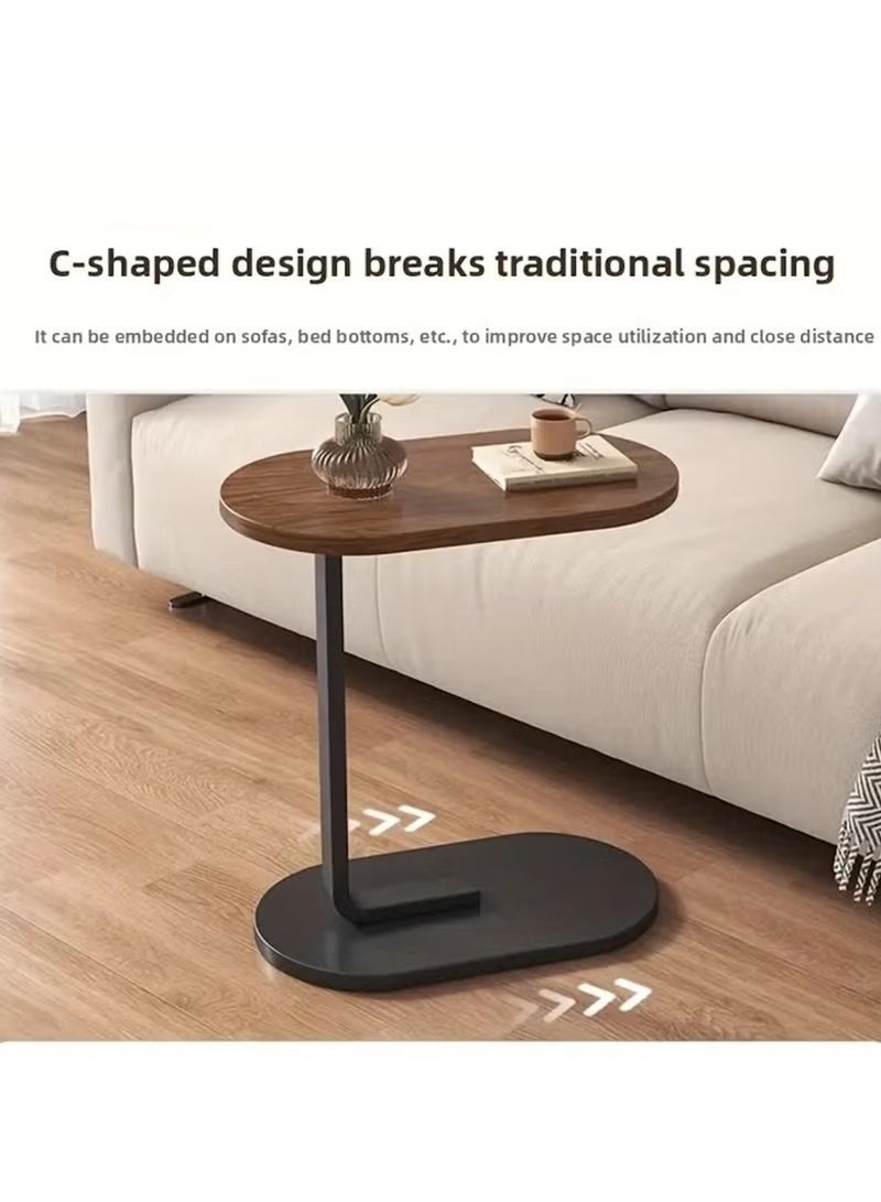 Huitich Modern Sofa Side Table – Coffee Table for Living Room, Bedside & Corners (Black/Brown, 45×28×60cm) - Image 3