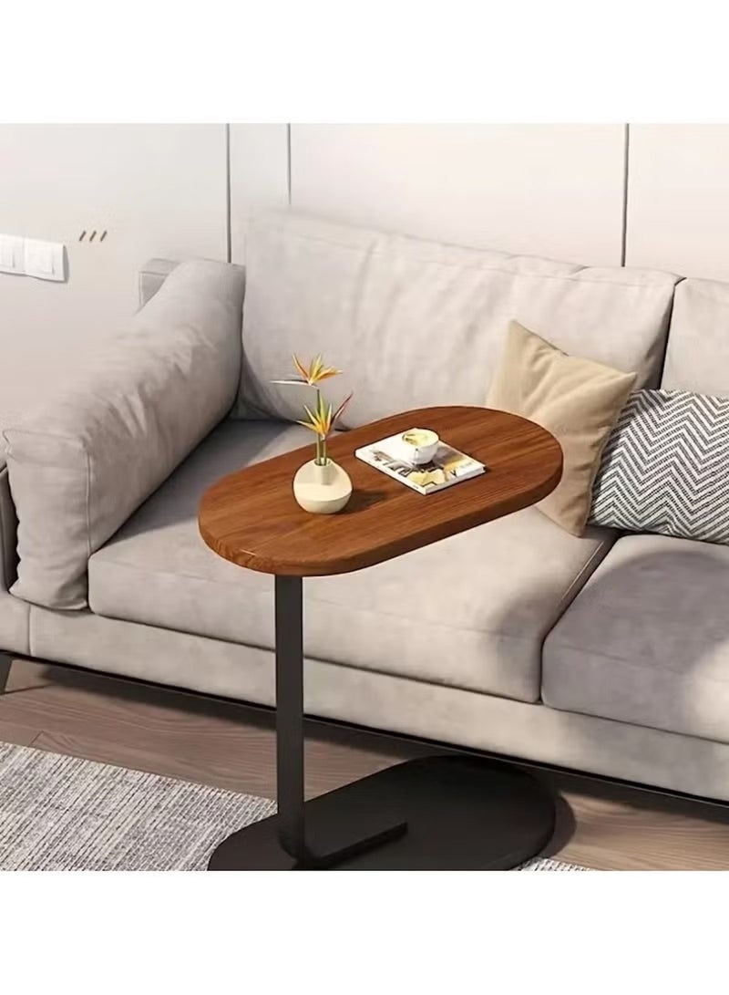 Huitich Modern Sofa Side Table – Coffee Table for Living Room, Bedside & Corners (Black/Brown, 45×28×60cm) - Image 2