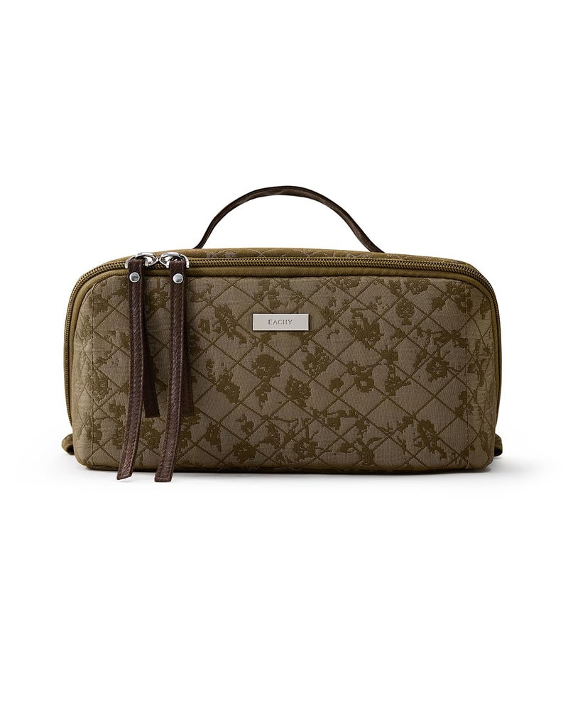 EACHY Travel Makeup Bag, Large Toiletry Bag for Women, Flat-Opening Organizer Pouch with Compartments - Image 5