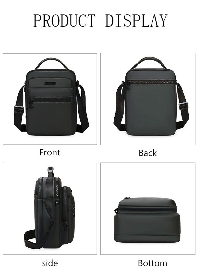 DUNISO Mini Crossbody Bag for Men Waterproof Sling Bag Backpack Multipurpose Cross Body Chest Bag Shoulder Bag Daypack for Travel Hiking Retro Purse Bag with Detachable Strap - Image 2