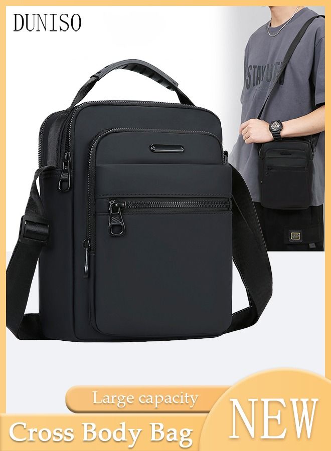 DUNISO Mini Crossbody Bag for Men Waterproof Sling Bag Backpack Multipurpose Cross Body Chest Bag Shoulder Bag Daypack for Travel Hiking Retro Purse Bag with Detachable Strap - Image 1