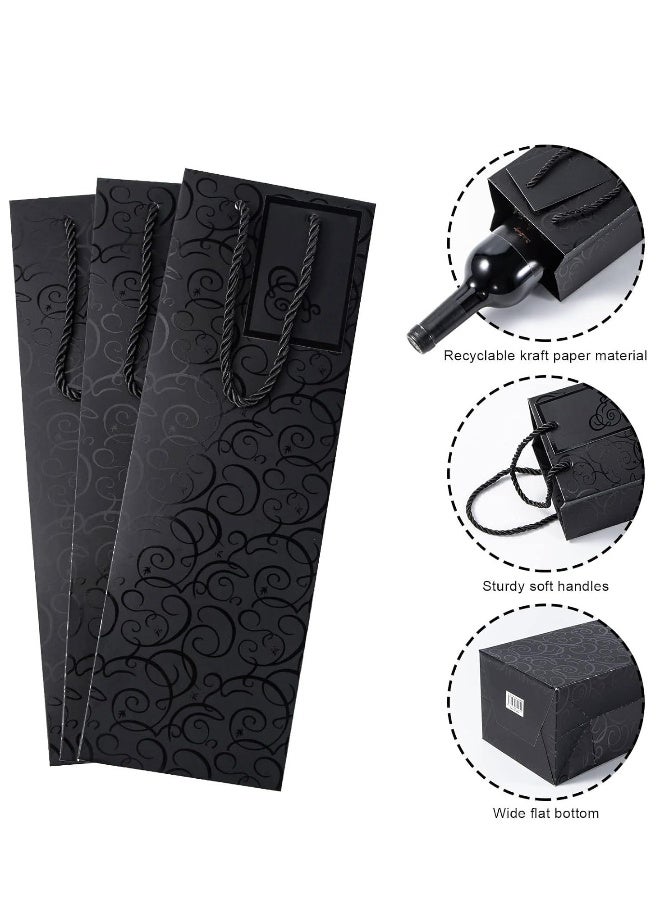 حقيبة هدايا، 10 حزم من الأكياس، أكياس لهدايا الزجاجات، أكياس هدايا زجاجات - Image 3