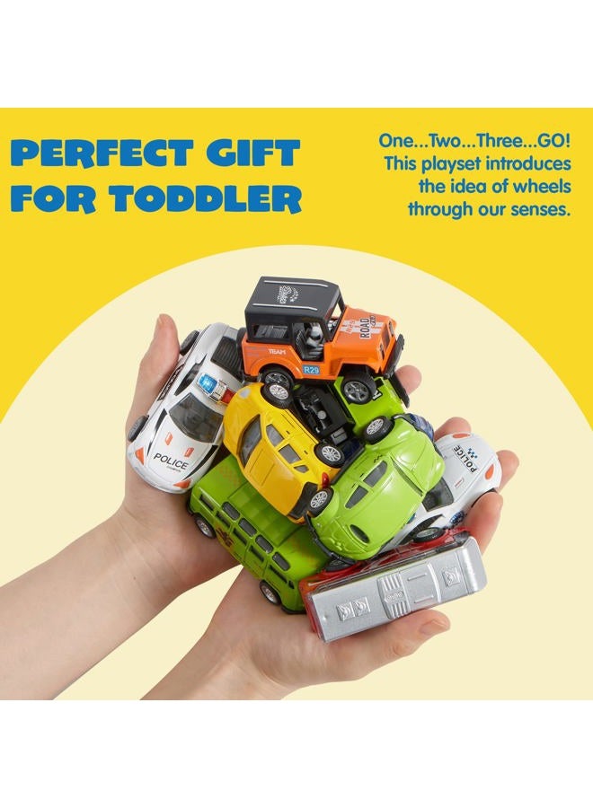JOYIN 20PCS Die Cast Pull Back Cars, Metal Toy Cars, Car Toys Bulk, Vehicle Set for Toddlers, Child Party Favors, Cake Toppers, Stocking Stuffers, Race Cars Toys for Boys, Gift Car Set for Babies - Image 5