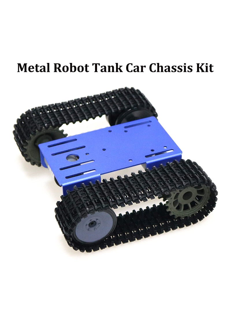 Geek DIY Tracked Robot Chassis Smart Tank Car Kit with 2Pcs Motor, Remote Control Caterpillar Moving Robotic Platform Plastic Tracks for Arduino/Raspberry Pie/Microbit/Python/Steam