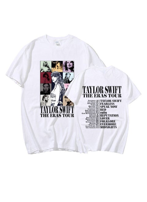 Taylor Swift The Eras Tour Official Merchandise White Tee