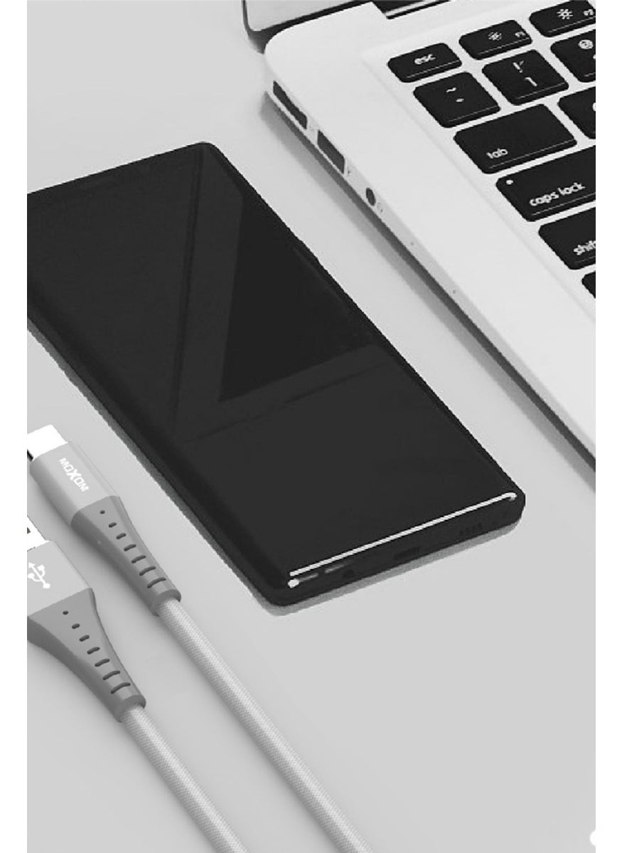 MOXOM CC72 - S4 Type C Charging Cable, Silver  - Image 2